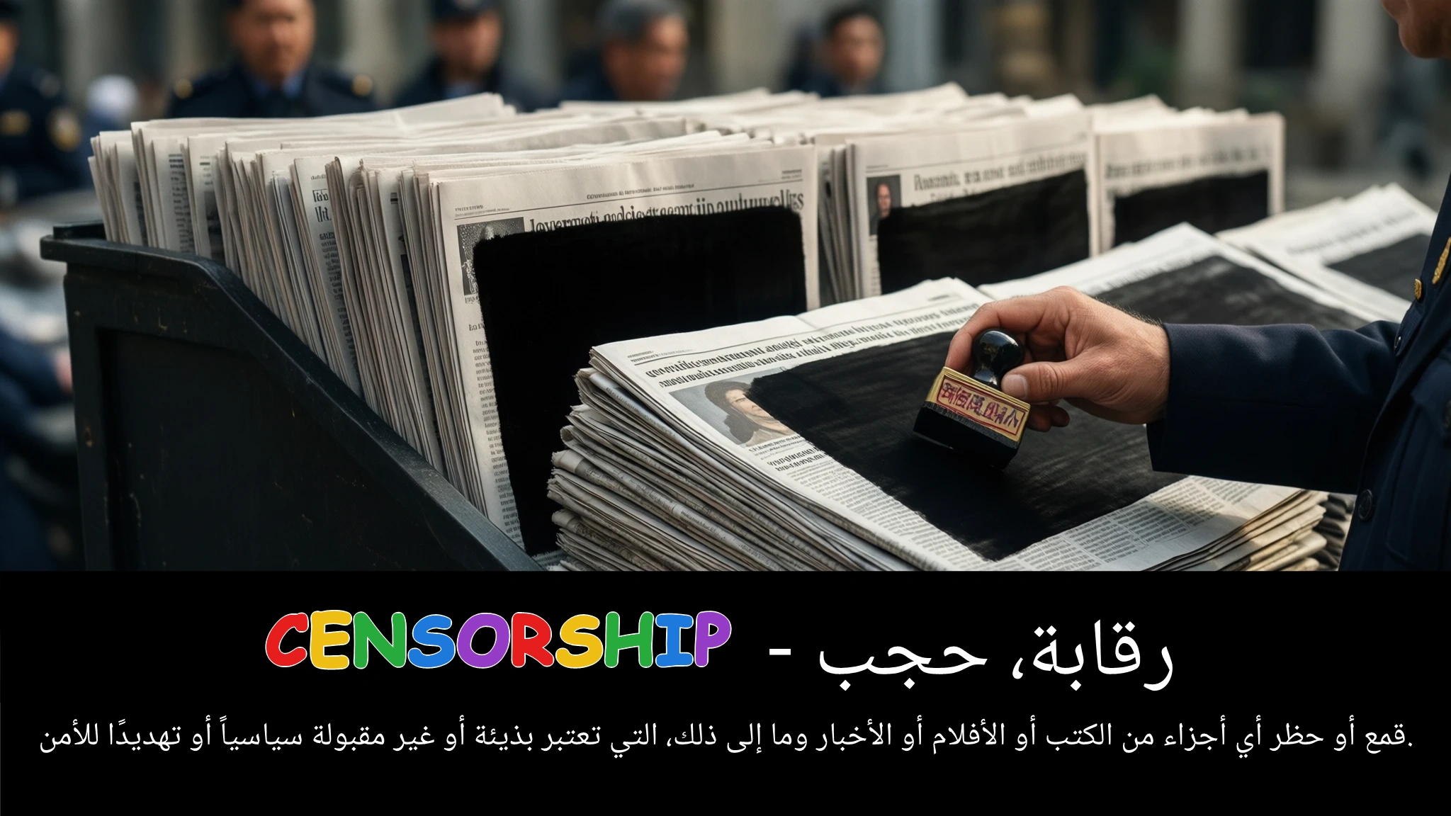 Arabic Illustration for censorship